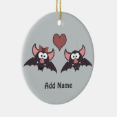 Cute Bat Love Desgin Keramisch Ornament (Rechts)