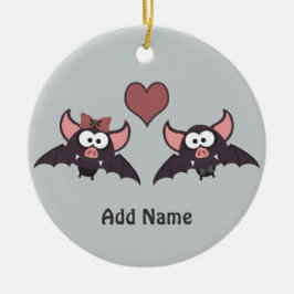 Cute Bat Love Desgin Keramisch Ornament