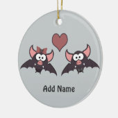 Cute Bat Love Desgin Keramisch Ornament (Links)