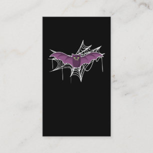 Cute Bat Lover Cobweb Halloween Visitekaartje