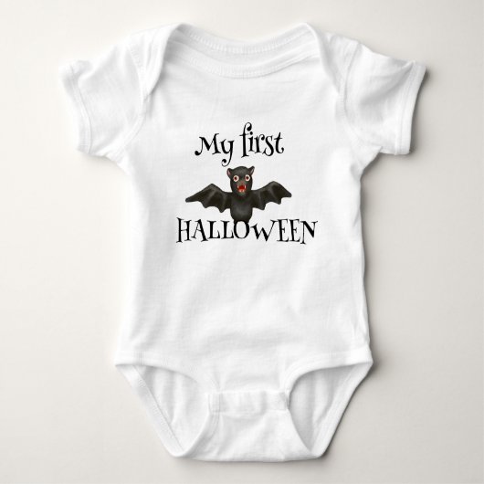Cute Bat - Mijn eerste halloween Romper (Voorkant)