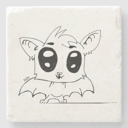 Cute Bat Onderzetter (Voorkant)