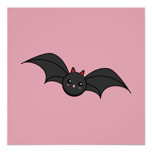 Cute Bat Perfect Poster (Voorkant)