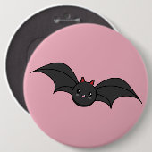 Cute Bat Ronde Button 6,0 Cm (Voorkant /achterkant)