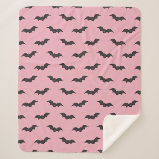 Cute Bat Sherpa Deken (Voorkant)
