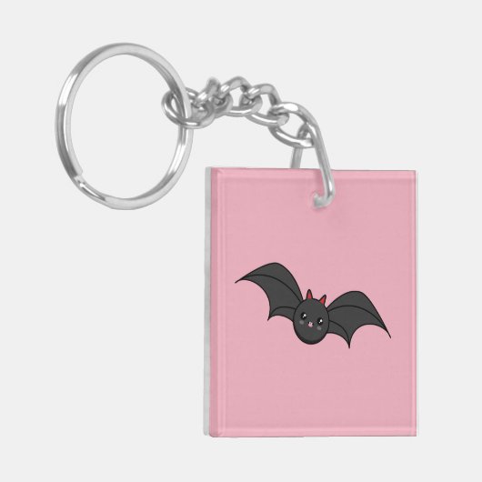 Cute Bat Sleutelhanger (Voorkant Links)