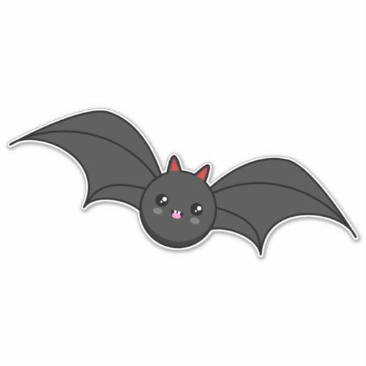 Cute Bat Sticker (Voorkant)