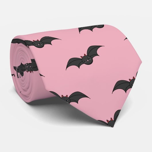 Cute Bat Stropdas (Opgerold)