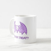 Cute Bat Trick or treat Koffiemok (Voorkant links)