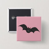 Cute Bat Vierkante Button 5,1 Cm (Voorkant /achterkant)