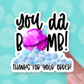 Cute Bath Bomb Hartelijk dank voor uw bestelling Sticker