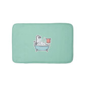 Cute Bathtub Sticker with Bubbles and Towel  Badmat (Voorkant)