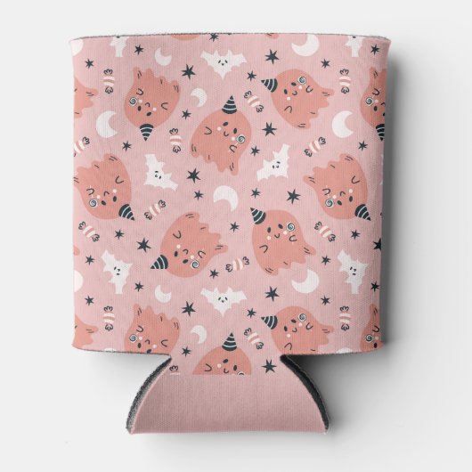 Cute Bats en Ghost Halloween Blikjeskoeler (Voorkant)