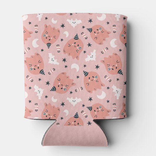 Cute Bats en Ghost Halloween Blikjeskoeler (Achterkant)