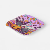 Cute bats halloween party papieren bordje (Gebogen)