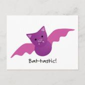 Cute Battastic Pink Bat. Briefkaart (Voorkant)
