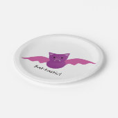 Cute Battastic Pink Bat. Papieren Bordje (Gekanteld)
