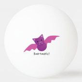 Cute Battastic Pink Bat. Pingpongbal (Achterkant)