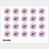 Cute Battastic Pink Bat. Ronde Sticker (Vel)