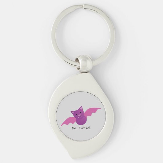 Cute Battastic Pink Bat. Sleutelhanger (Voorkant)