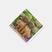 Cute Bavarian Mountain Hound Puppies met bloemen Servet (Hoek)
