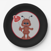Cute bbq steak ant party papieren bordje (Voorkant)