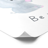 Cute "Be Mine" Baby Boy Elephant Nursery Wall Art Poster (Hoek)