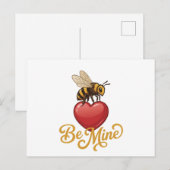 Cute Be Mine Honeycomb Briefkaart (Voorkant / Achterkant)