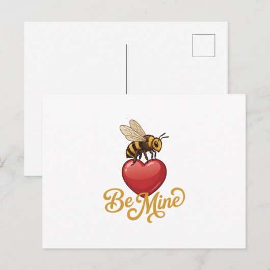 Cute Be Mine Honeycomb Briefkaart (Voorkant / Achterkant)