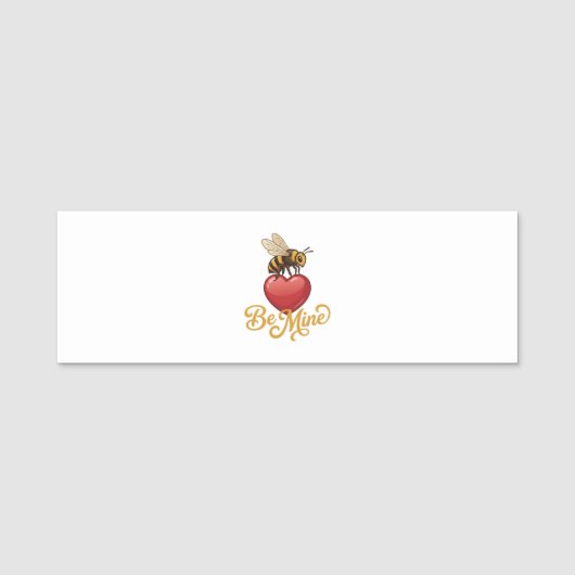 Cute Be Mine Honeycomb Naamplaatje (Voorkant)