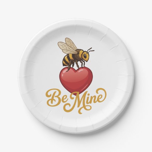 Cute Be Mine Honeycomb  Papieren Bordje (Voorkant)