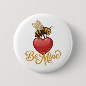 Cute Be Mine Honeycomb  Ronde Button 5,7 Cm (Voorkant)