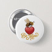 Cute Be Mine Honeycomb Ronde Button 5,7 Cm (Voorkant /achterkant)