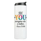 Cute BE YOU! Inspirational quote Thermosbeker (Gedraaid links)