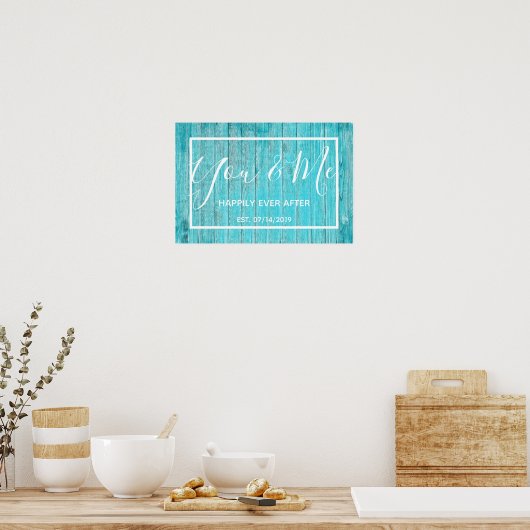 Cute Beach BeachyYou & Me Housewarming Poster (Keuken)
