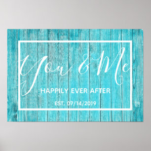 Cute Beach BeachyYou & Me Housewarming Poster