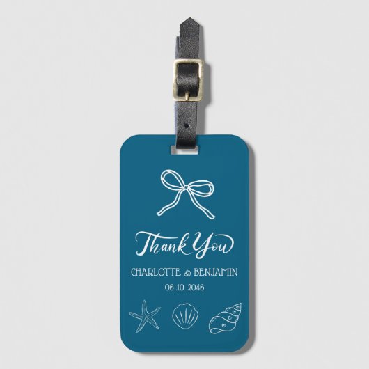 Cute Beach Bestemming Trouwgunst Bagage Labels (Voorkant (verticaal))