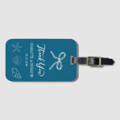 Cute Beach Bestemming Trouwgunst Bagage Labels (Voorkant (horizontaal))