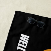 Cute Beach die een hotdoghanddoek viert Strandlaken (In situ)