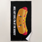 Cute Beach die een hotdoghanddoek viert Strandlaken (Voorkant)