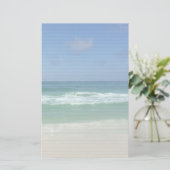 Cute Beach House Fotografie Blue Lined Briefpapier (Staand voorkant)