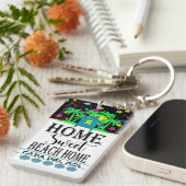 CUTE BEACH HOUSE Zie Beide kanten Sleutelhanger (Voorkant Rechts)