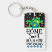 CUTE BEACH HOUSE Zie Beide kanten Sleutelhanger (Voorkant)