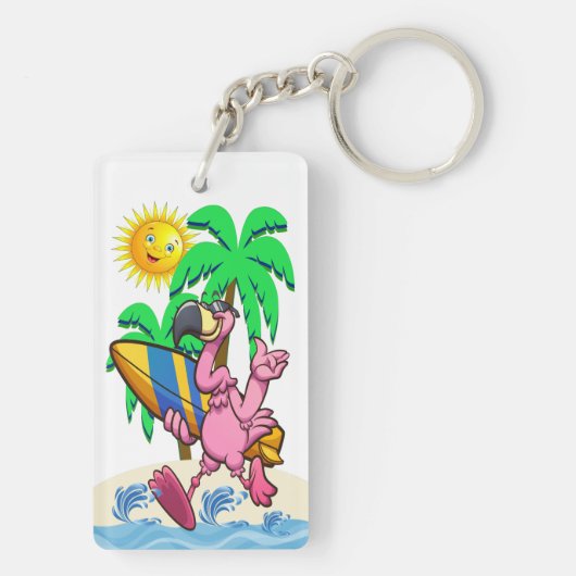 CUTE BEACH HOUSE Zie Beide kanten Sleutelhanger (achterkant)