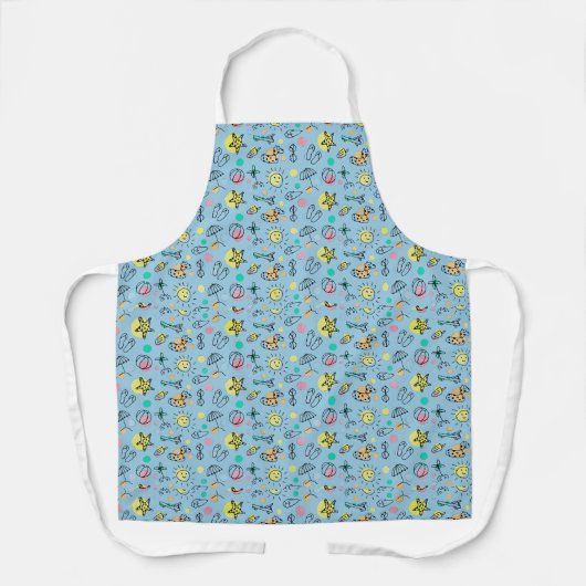 Cute beach pattern schort (Voorkant)