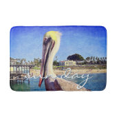 Cute Beach Pelican Bird Photo Sun Day Script Badmat (Voorkant)