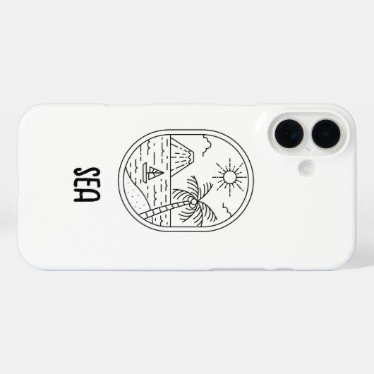 cute beach phone case  (Achterkant (horizontaal))