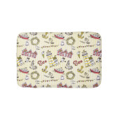 Cute Beach Scene Pattern Badmat (Voorkant)