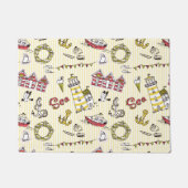 Cute Beach Scene Pattern Deurmat (Voorkant)