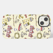 Cute Beach Scene Pattern iPhone Hoesje (Achterkant horizontaal)